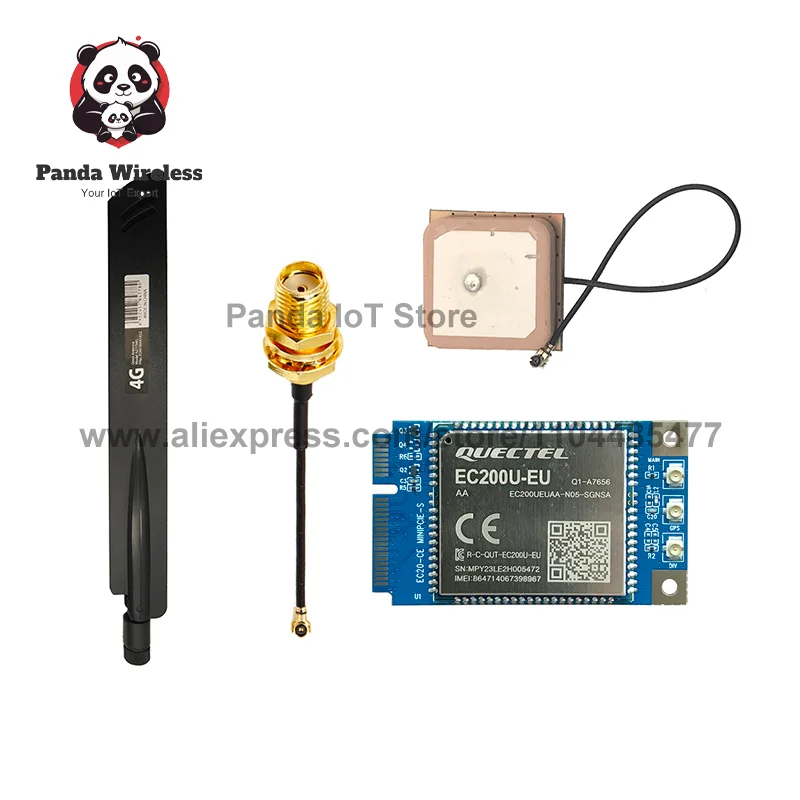 

Quectel EC200U EC200U-EU с SIM-картой и адаптером антенн, совместимый с EC25-MX EC25-AU EC200D EC200U SIM7600SA-H