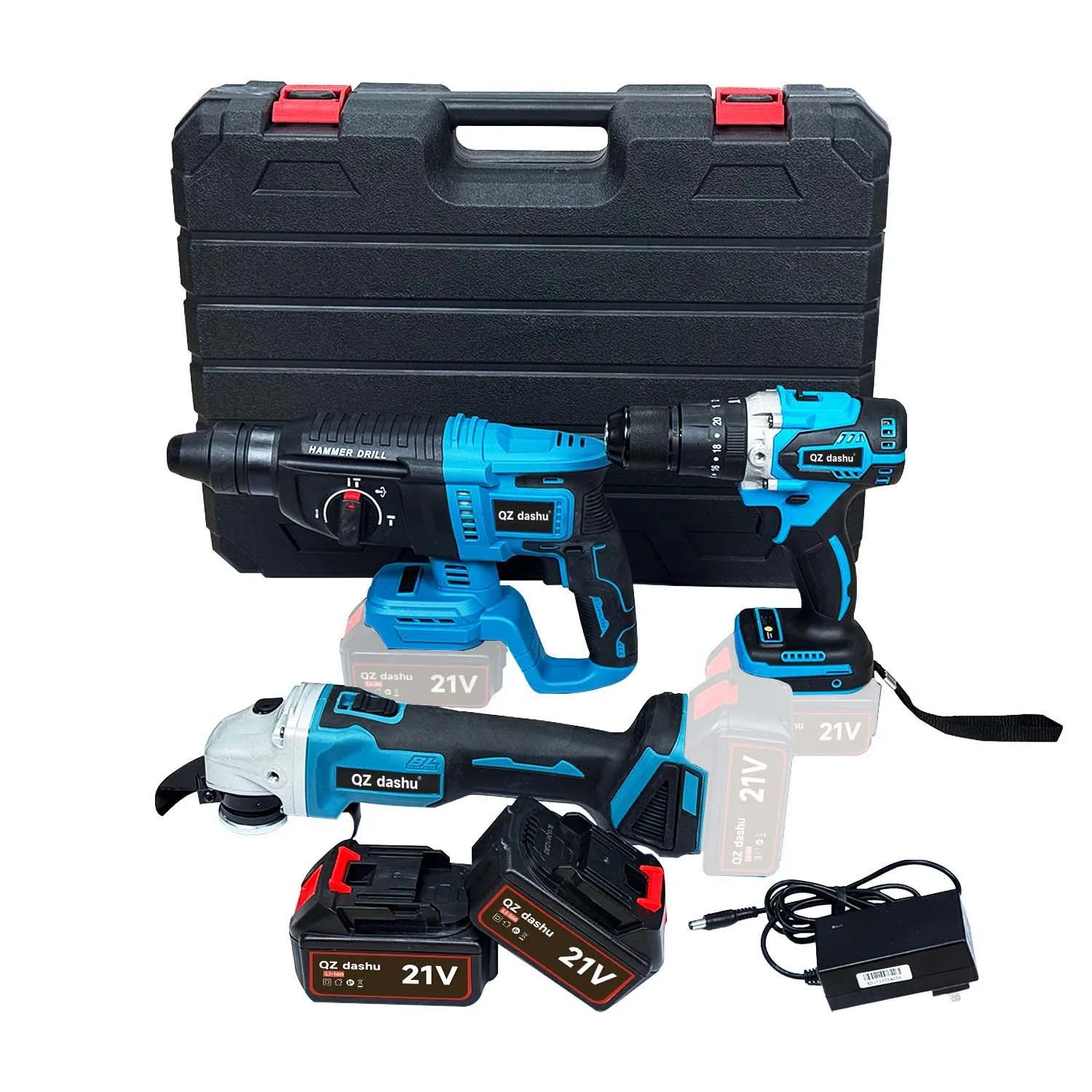 

Big Tree Best Price 21V Brushless 3 Pcs Angle Grinder Electric Hammer Drill Lithium Electric Battery Combo Power Tool Kit Sets