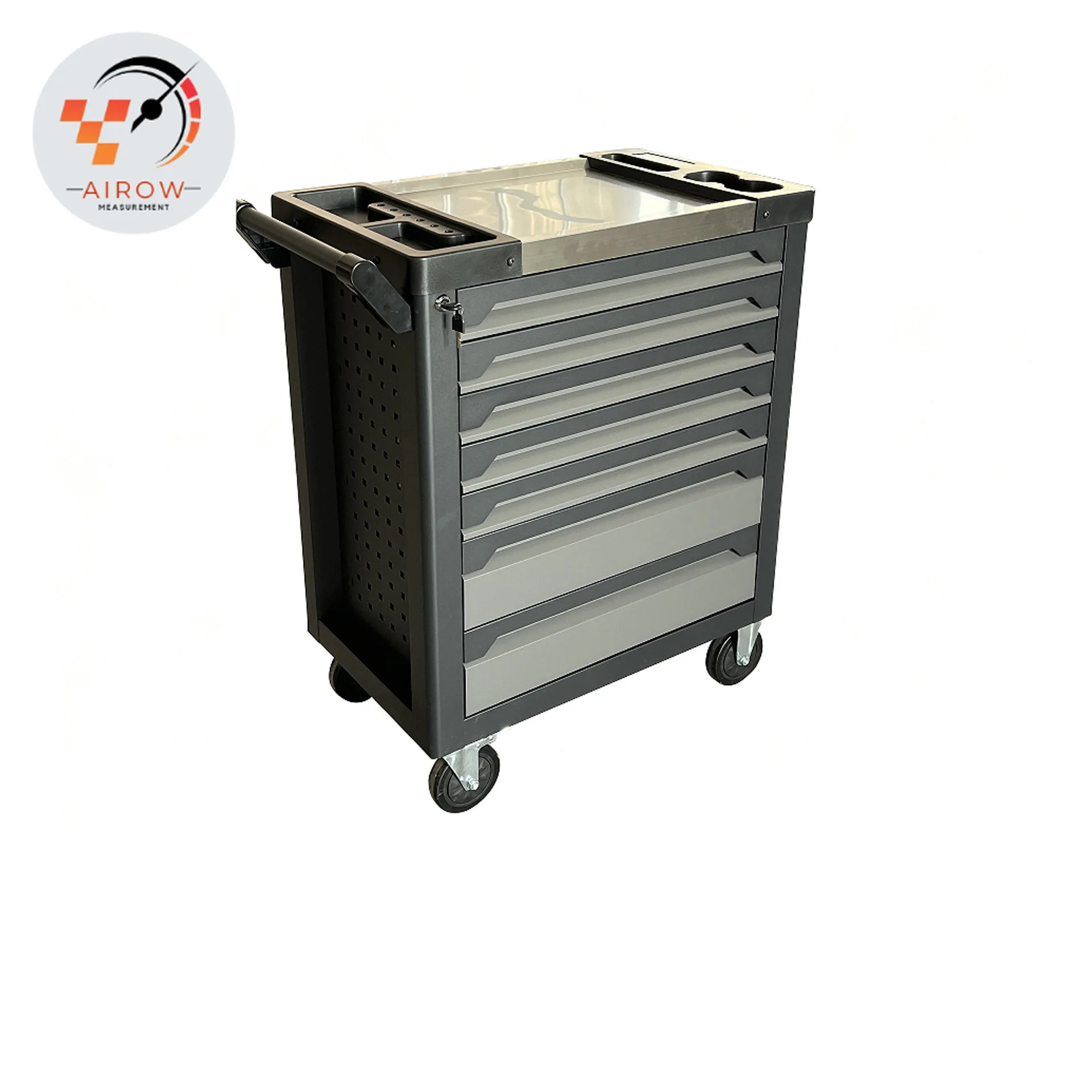 AIROW Heavy duty maintenance tool cabinet, multi-layer drawers with locks, industrial-grade mobile hardware toolbox cart