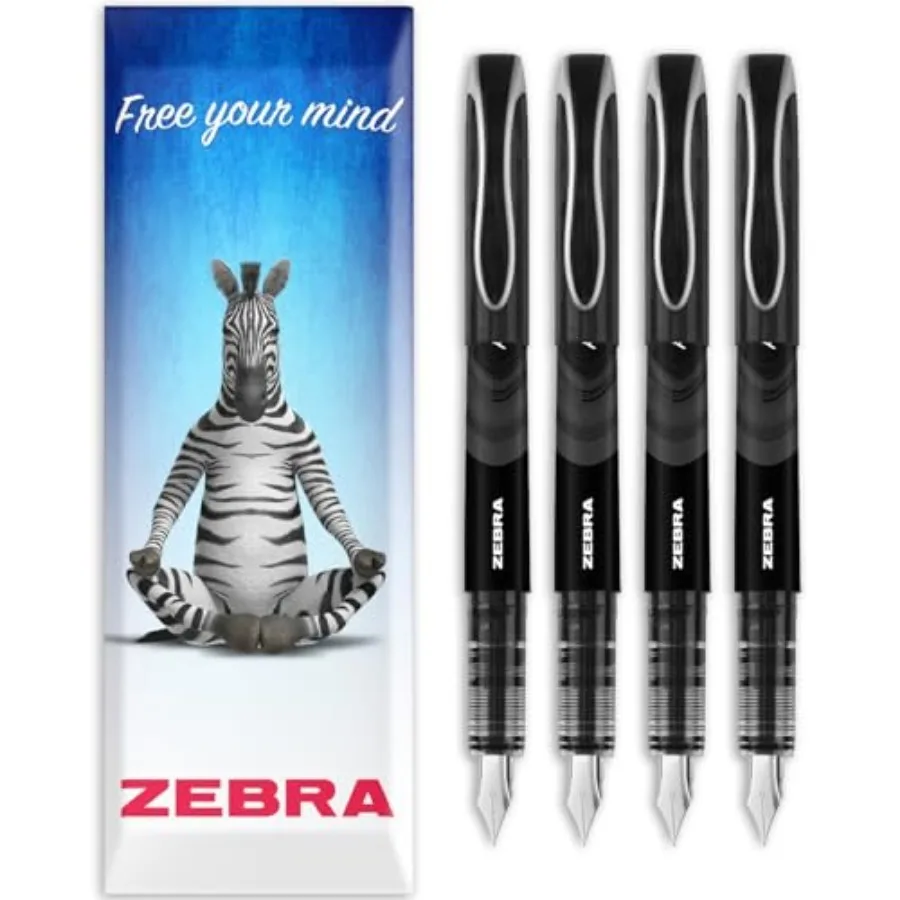 

Zebra Fuente - Одноразовая перьевая ручка - тонкое перо 1,0 мм, ширина линии 0,6 мм - набор из 4 штук