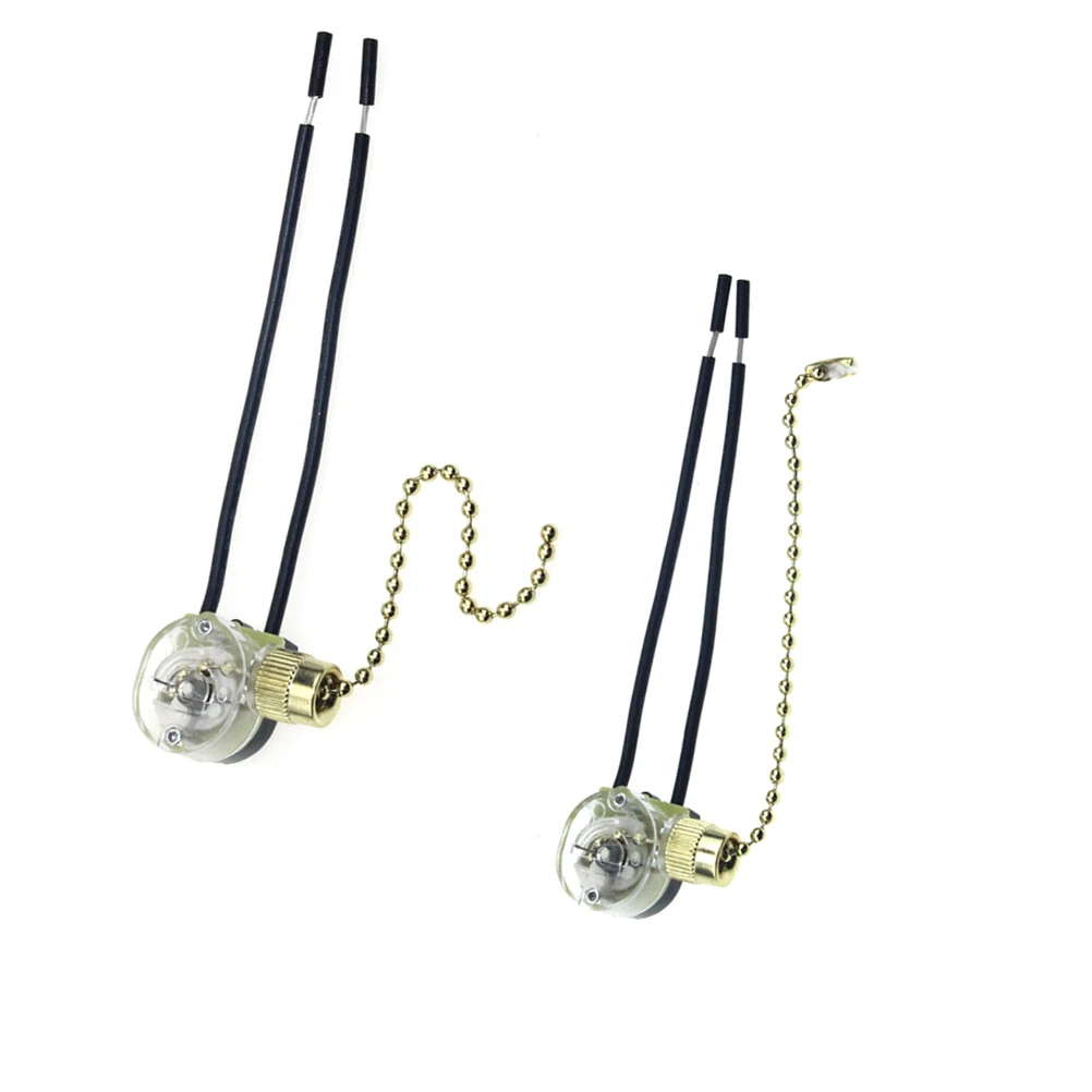 

2Pcs Fan Pull Chain Switch Ceiling Fan Light Lamp Replacement Portable Manual on Pull Chain Zipper