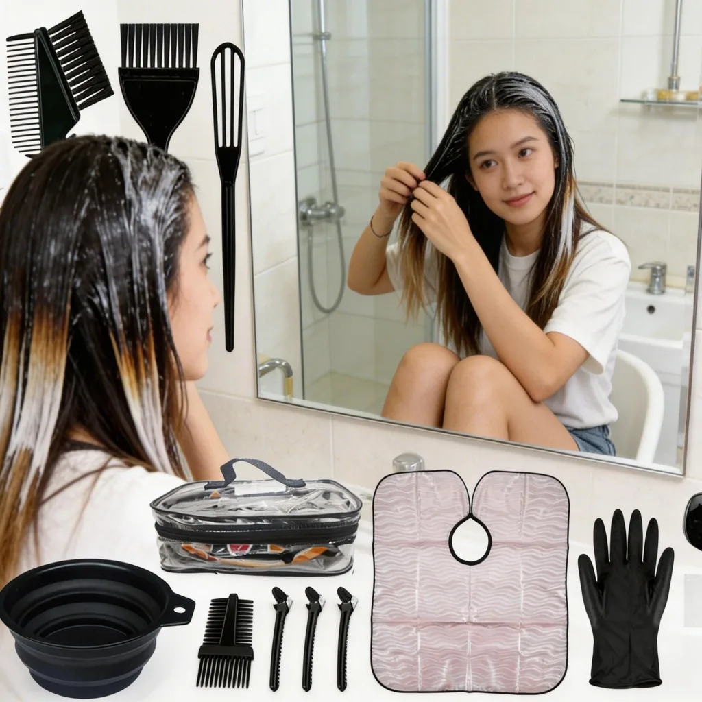 

Hair Dye Kit, Complete Tools, Home Salon Use, Easy Application, For DIY Hair Coloring Users