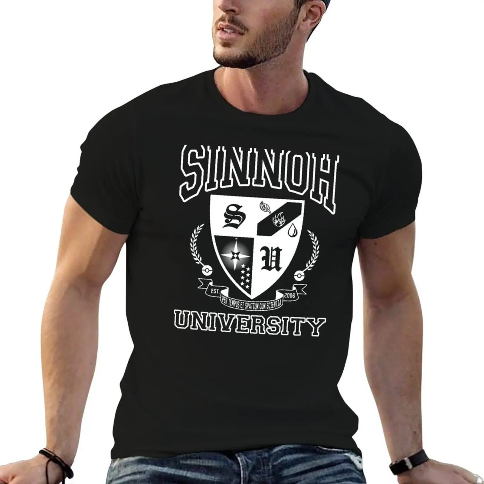 

Sinnoh University T-Shirt cotton tshirt 100% mens graphic t shirts T-Shirt