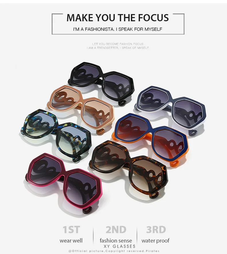 2025 Hexagon Frauen Sonnenbrille Marke Designer Farbe Patchwork Aushöhlen Kreis Elegante Reise Damen Sonnenbrille Retro – Detail 3