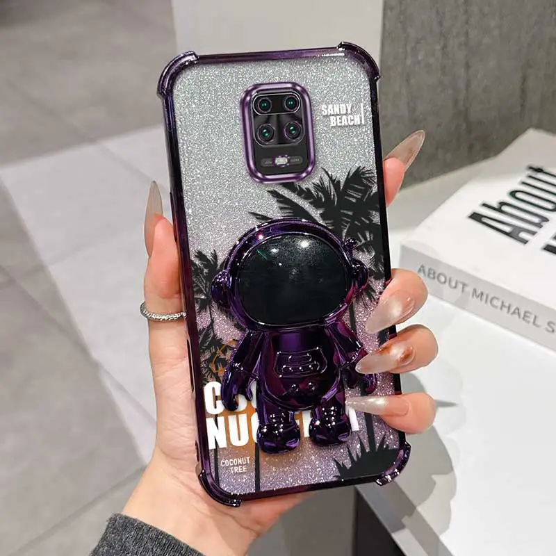 Coconut trees at sunset Lightweight And Stand Premium Flexible Case For Redmi Note 9Pro Perfect For Casual Featuring Redmi Note