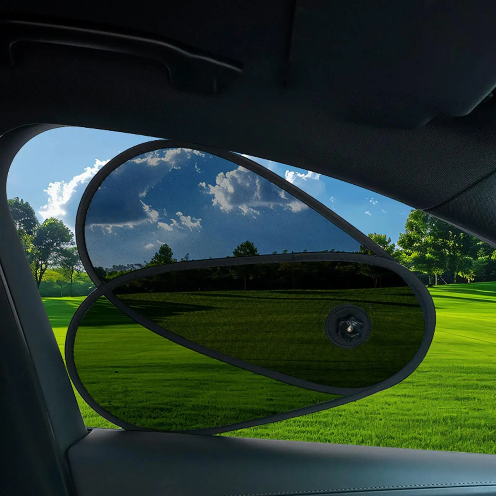 

Car Side Sun Shade With Rotatable Design Privacy Removable Strong Suction Foldable Blocker For Vehicle Van Truck Travel Kids