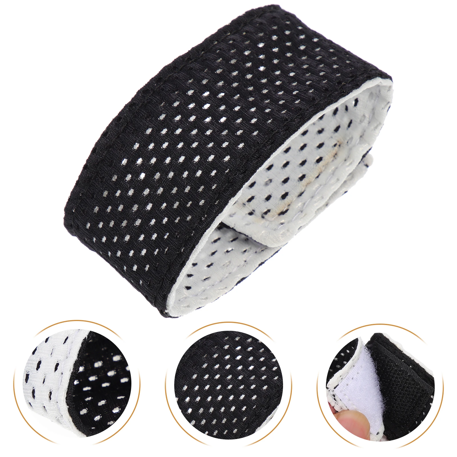 

4Pcs Adjustable Elastic Sleeve Fix Straps Self-Adhesive Anti-Slip Wear-Resistant Cuff Bands Sleeve Accessories