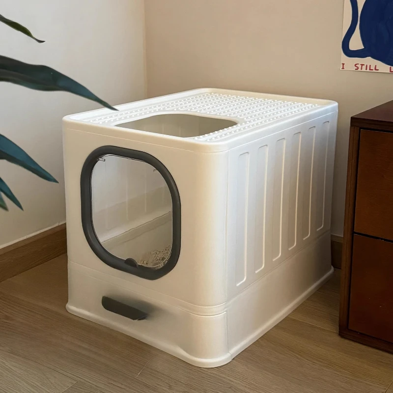 

Automatic Self Scooping Cat Litter Box Intelligent Sensor Cat Toilet Quiet Operation Indicator Waste Compartment Products