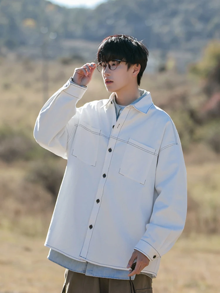 

Японская рабочая одежда Sle Workwear: модная повседневная универсальная рубашка с длинным рукавом и воротником для мужчин и женщин, весенняя коллекция, премиум-класс.