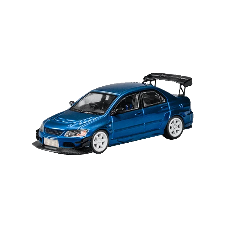 1:64 Mitsubishi EVO IX alloy simulation static car model, children's collection of decorative toys, holiday gifts for children.