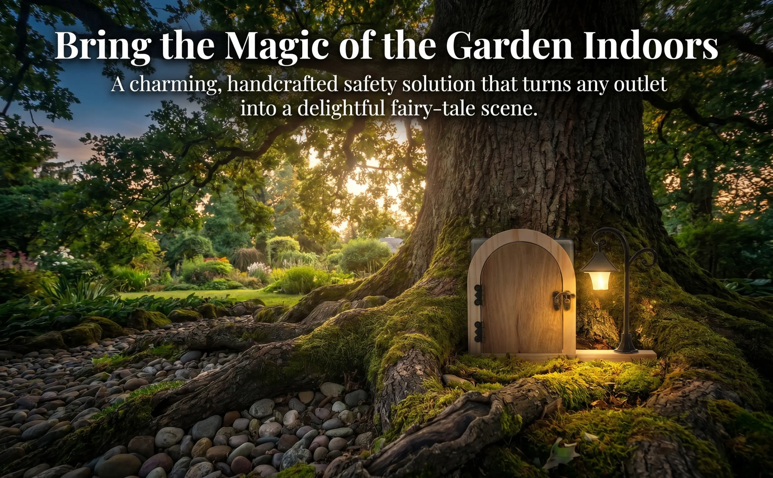 Fairy Door Outlet Cover Wooden Childproof Socket Protector Night Light Safety Guard Kids Room Pet Proof Decorative Switch Plate