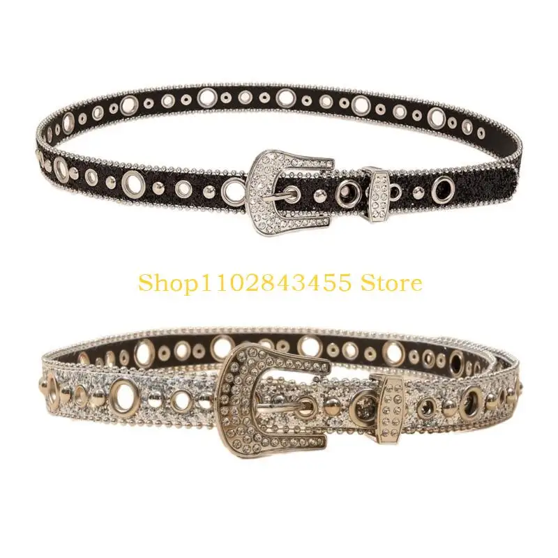 49MC أحزمة وسط قوطية للجينز حزام مرصع للفتيات الشرير شارع مثير للإعجاب على الطراز القوطي مرحلة رقص الشارع #3