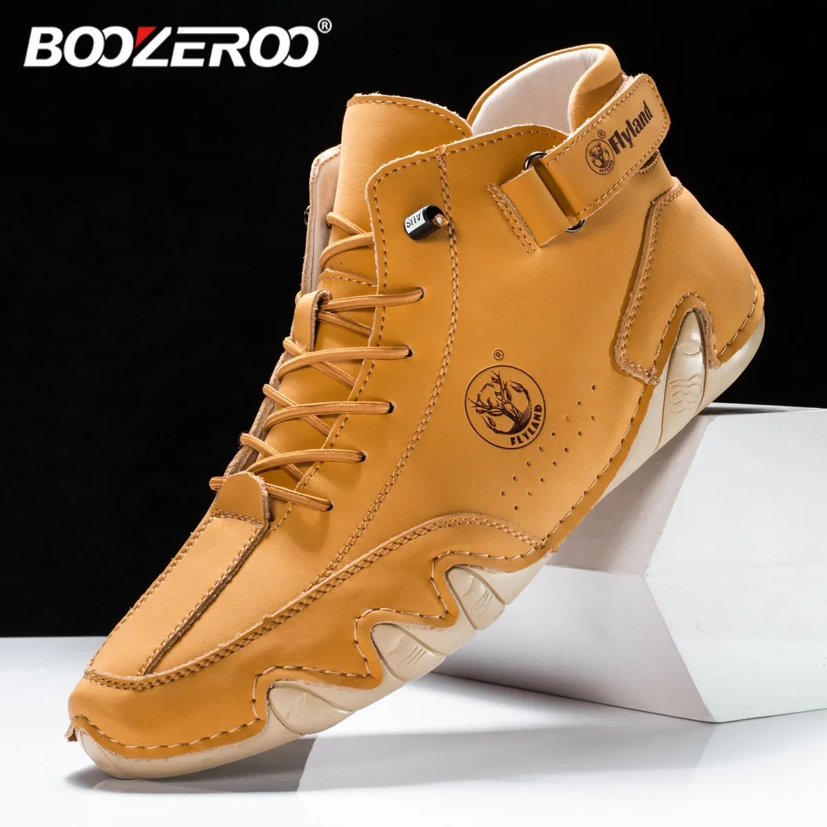 BOOZEROO  Men's Fashionable Sneaker Outdoor Casual Shoes Comfortable Work Flats