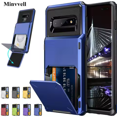 Card Slots Wallet Case For Samsung Galaxy S10 S22 S21 S20 A7 2018 A750 S8 S9 Case For Samsung A750 A7 2018 S9 Plus Note 9 Cover