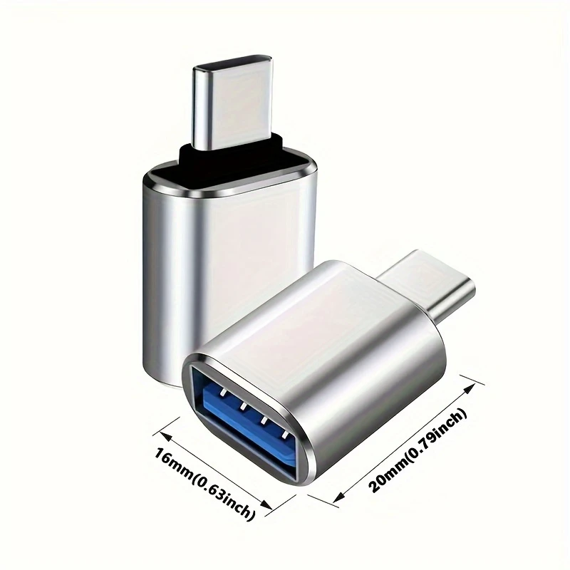 （Double packaging Black+Silver）USB-CTurnUSBAdapter，USB-CMale Connector RpmUSB 3.0Female adapter OTGConverter，Suitable for smartp