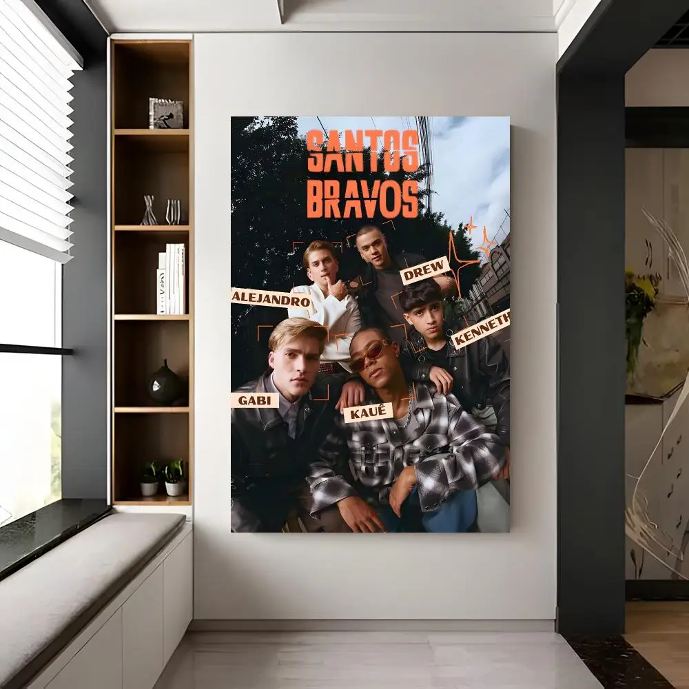 Musician S-santos Bravos Poster Trendy Aesthetic Self-Adhesive Wall Poster Room Decor for Bedroom & Dorm