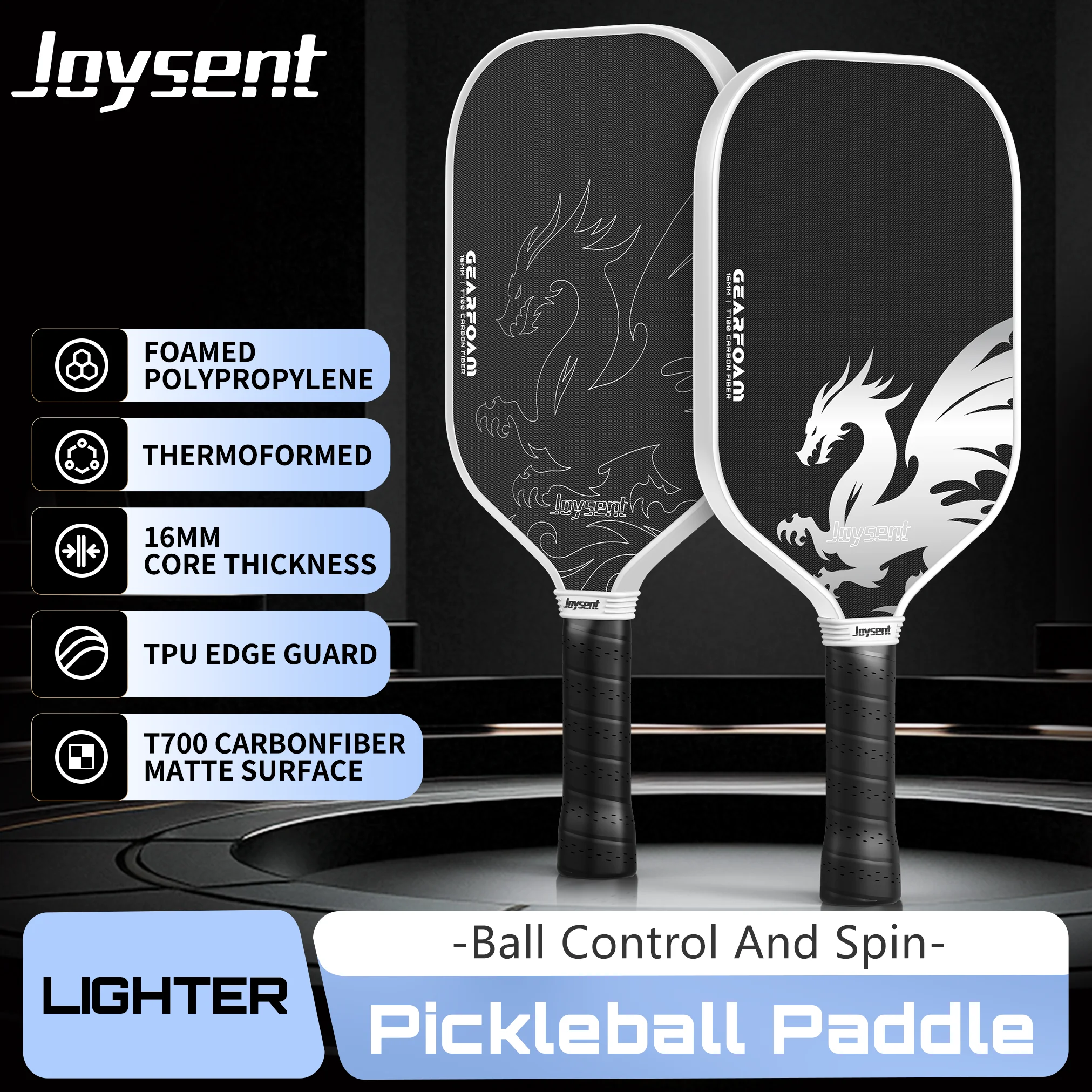 

Joysent T700 Carbon Fibe Pickleball Racket 16MM EPP Honeycomb Thermoformed Pickleball Paddles Pickle Ball Paddle For Men Women