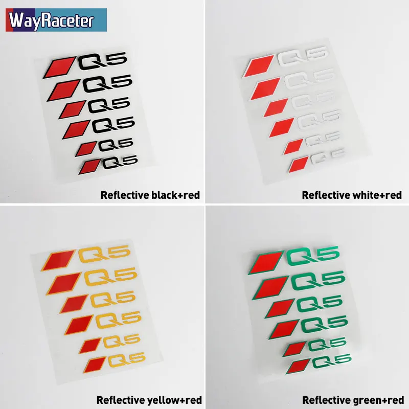 6 Pcs Top Vinyl Decal High Temperature Car Brake Caliper Stickers For Audi A3 S3 A4 S4 A5 S5 A6 S6 A7 S7 A8 Q2 Q3 Q5 Q7 Q8 TT view 2