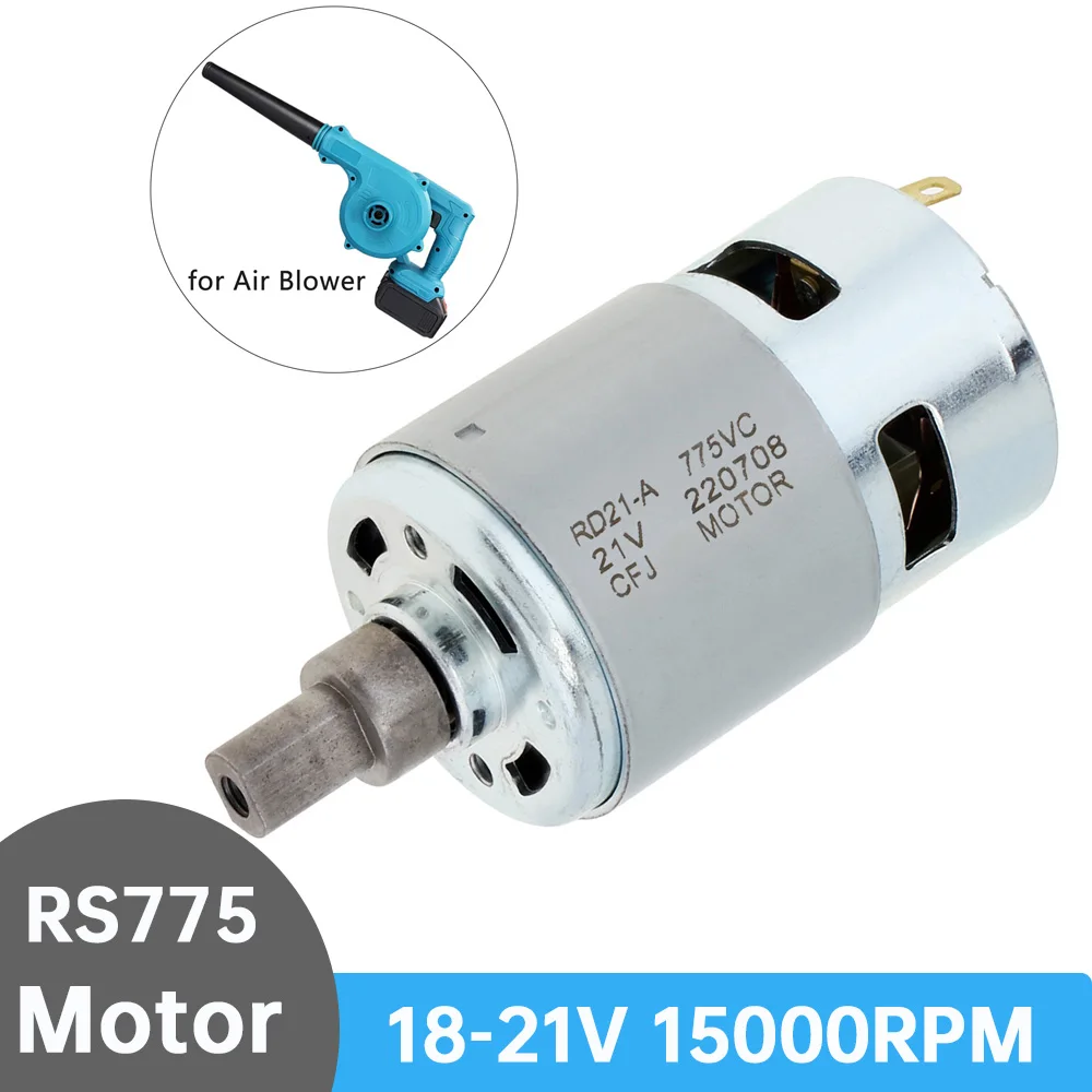 Electric Blower Motor 18-21V 15000RPM High Speed 775 DC Motor Tools for Dust Collector/Industrial Soot Blower, Air Blower Motor