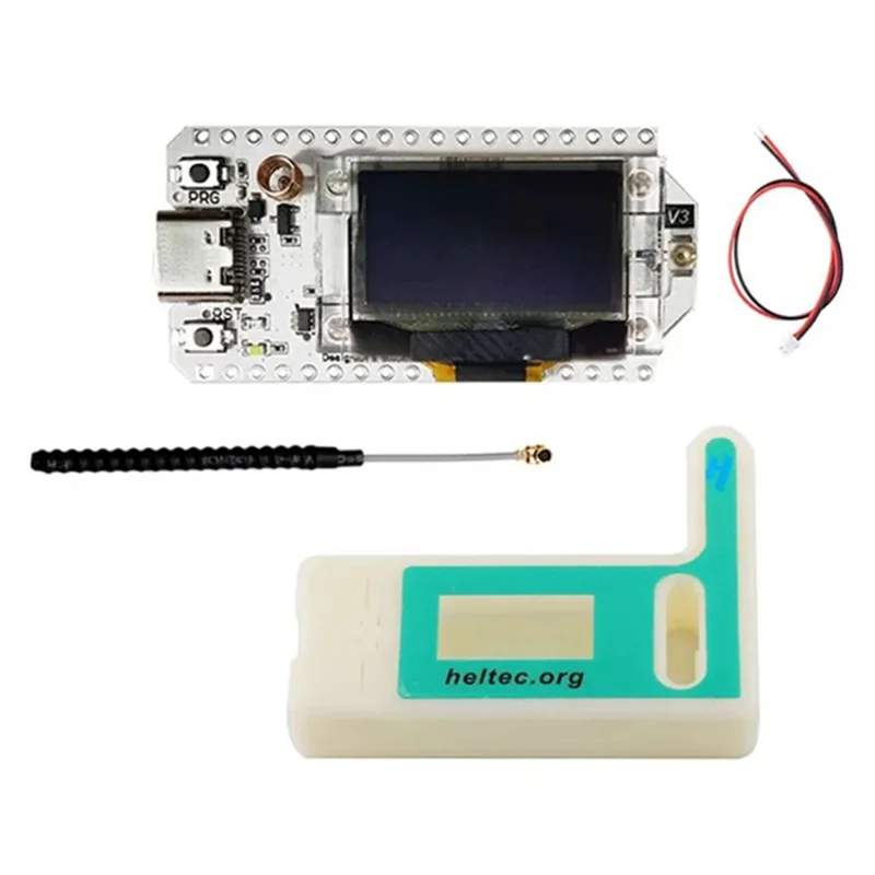 

Классическая-0,96 OLED SX1262 Wi-Fi BLE ESP32 Lora32 V3, макетная плата, как показано на рисунке ABS 443-510 МГц с корпусом, обновленная версия