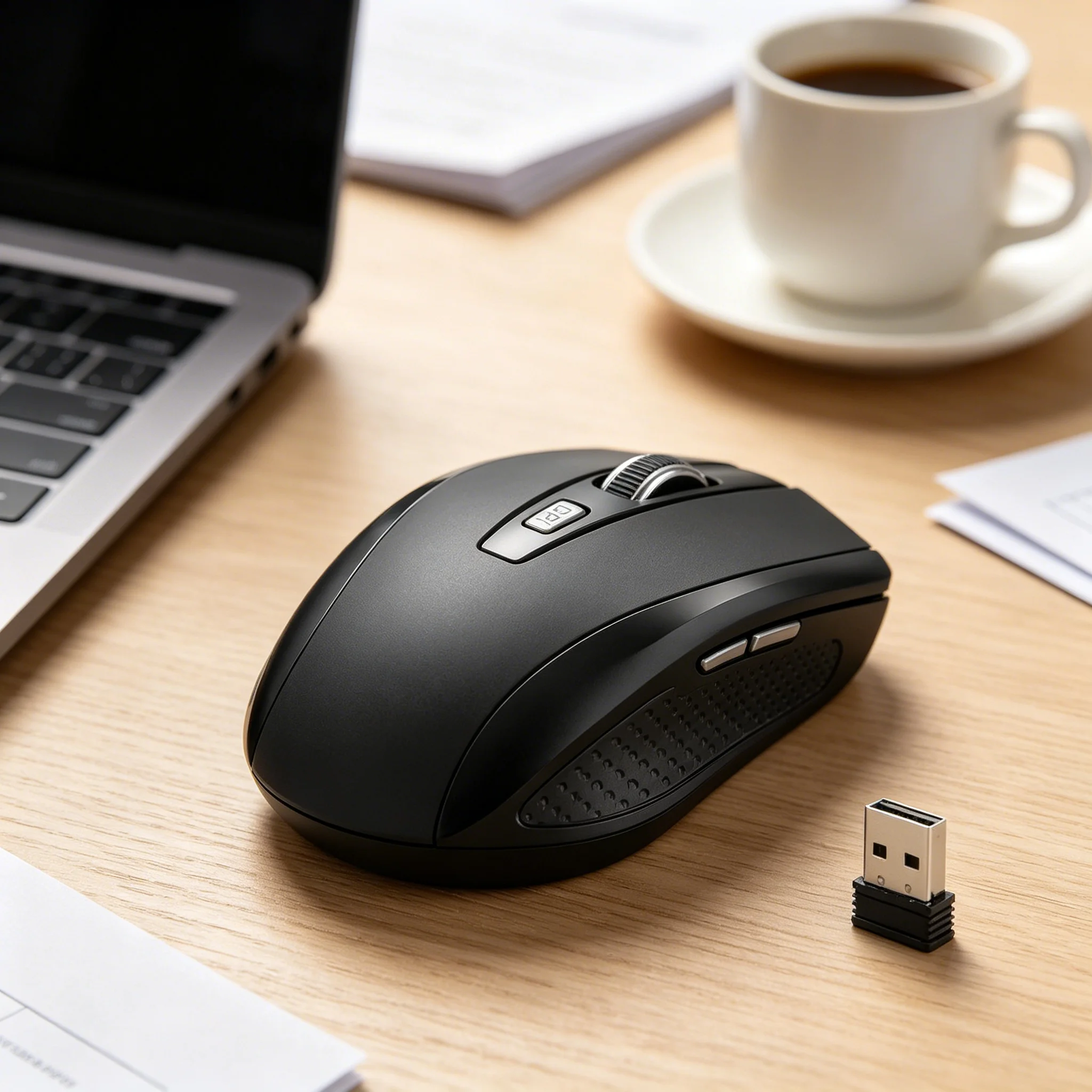 Ergonomic 2.4G Wireless Optical Mouse Portable Office Laptop Mouse 1600 DPI Adjustable USB Receiver Mice For MacBook Notebook PC