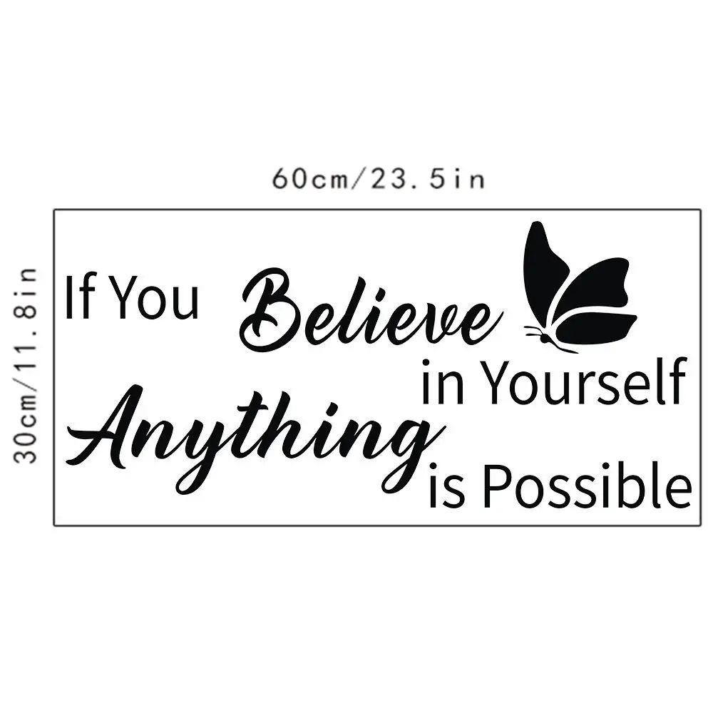 Removable Butterfly Wall Sticker Quotes Decal Waterproof Vinyl Art Decor For Living Room Bedroom Home Interior Wall Decoration