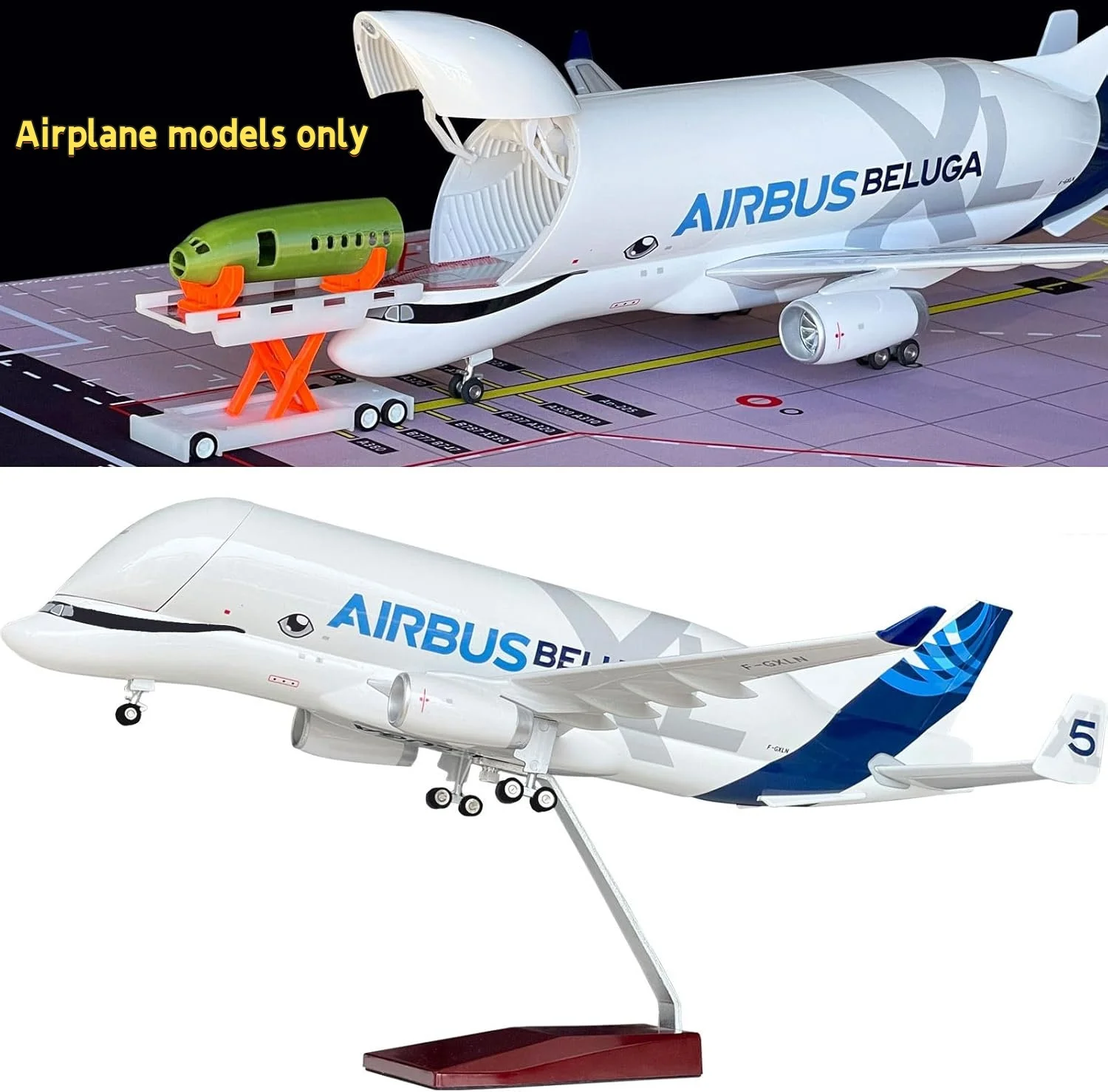 

1:150 Beluga A330 Transport Aircraft Plane Model Jet Airplane Mode Openable Cargo Bay Die-Cast Collectibles toy airplane Model