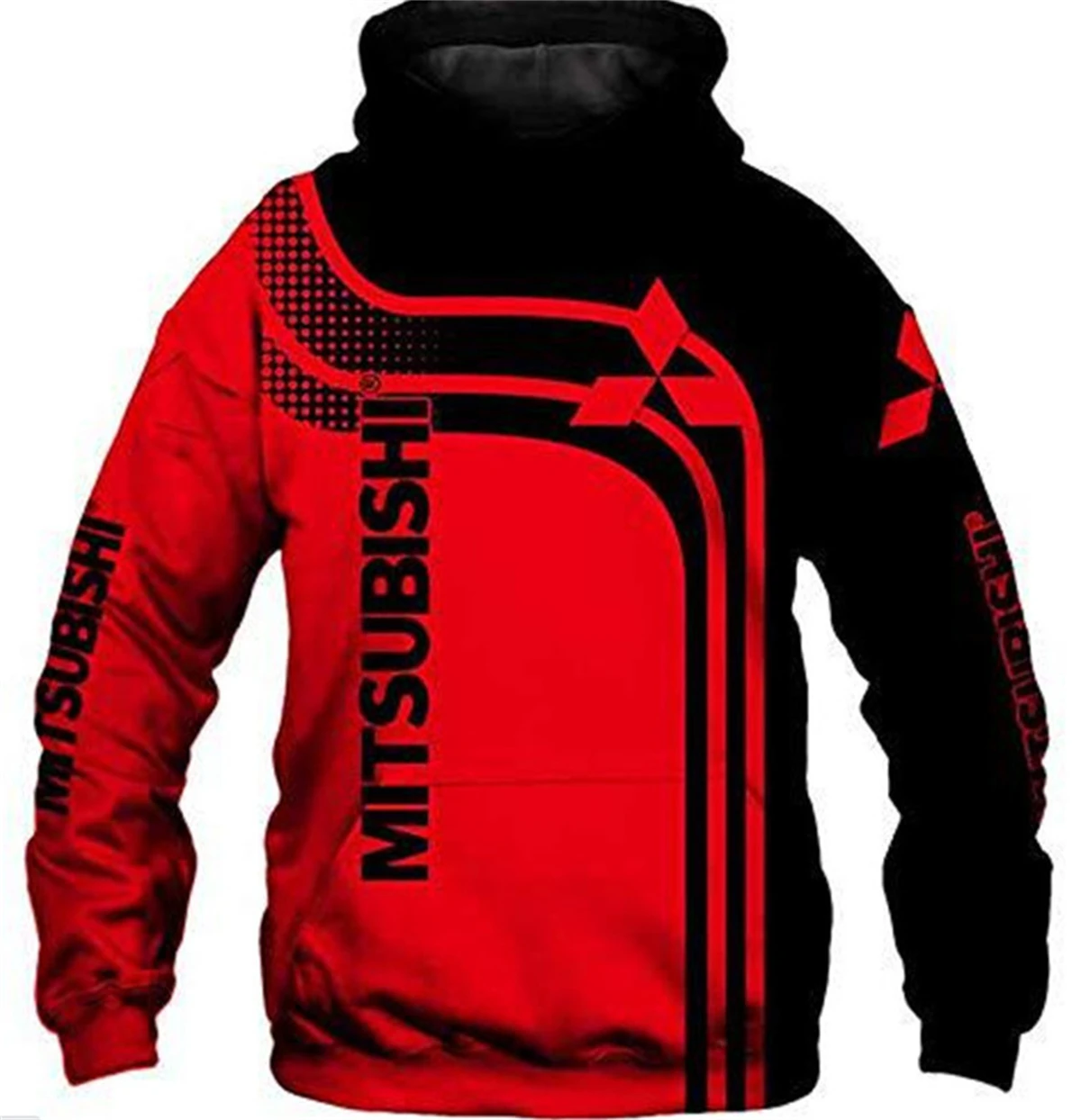 Spring and Autumn Men\'s and Women\'s Hoodies Mitsubishi Automobile Logo Print Jacket Men\'s 3D Hoodie Fashion Casual Zipper Hoodie