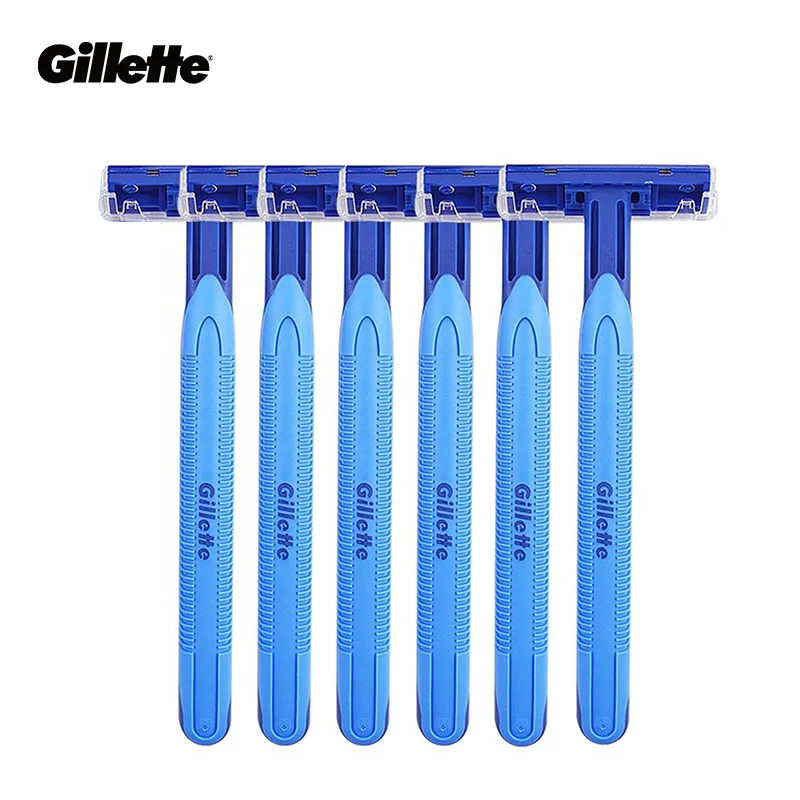 Gillette Disposable Razor 2-layer Blades with Lubricating Strip 6pcs/pack