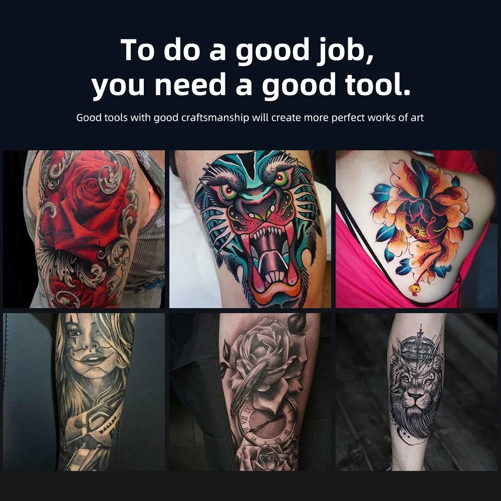 Neues profession elles Tattoo-Maschinen set Rotary Tattoo Pen Kit mit Patronen Nadeln Tattoo Gun Netzteil komplettes Tattoo Kit