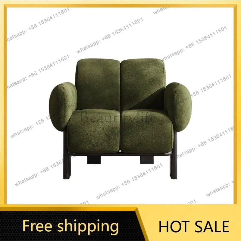YJ Midcentury Lazy Lounge Chair Minimal Retro Designer Single Sofa For Bedroom Living Room Balcony Home Furniture