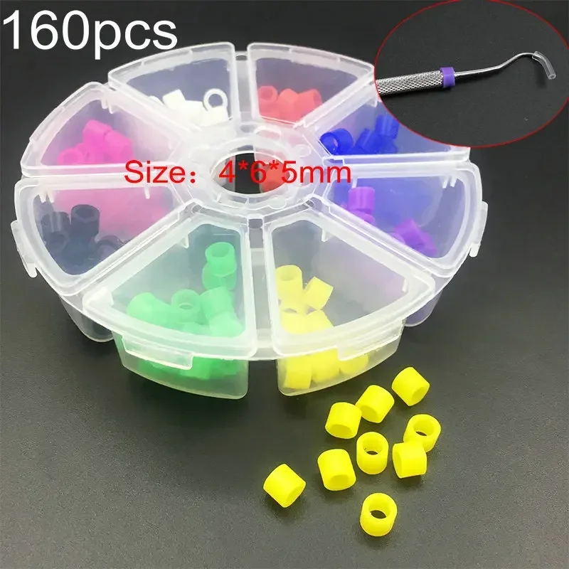 

160Pcs/box Dental Silicone Code Rings Autoclavable Dental Instrument Color Code Rings