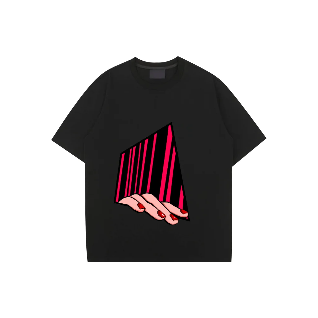 

Summer Cotton Loose Washed Tops Tees Print T-Shirt Mens Pink Hand Streetwear Vintage Black T-Shirt Harajuku Oversized T-Shirt