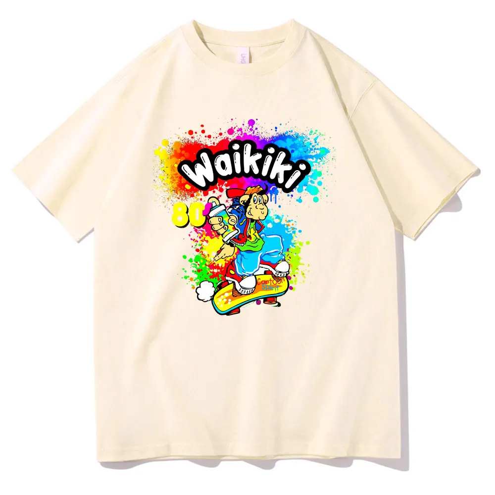 Love Graffiti Lc Waikiki Monkey T-shirt Funny Cartoon Monkey Print Tshirt Men Women Fashion Oversized T Shirts Male Cotton Tees