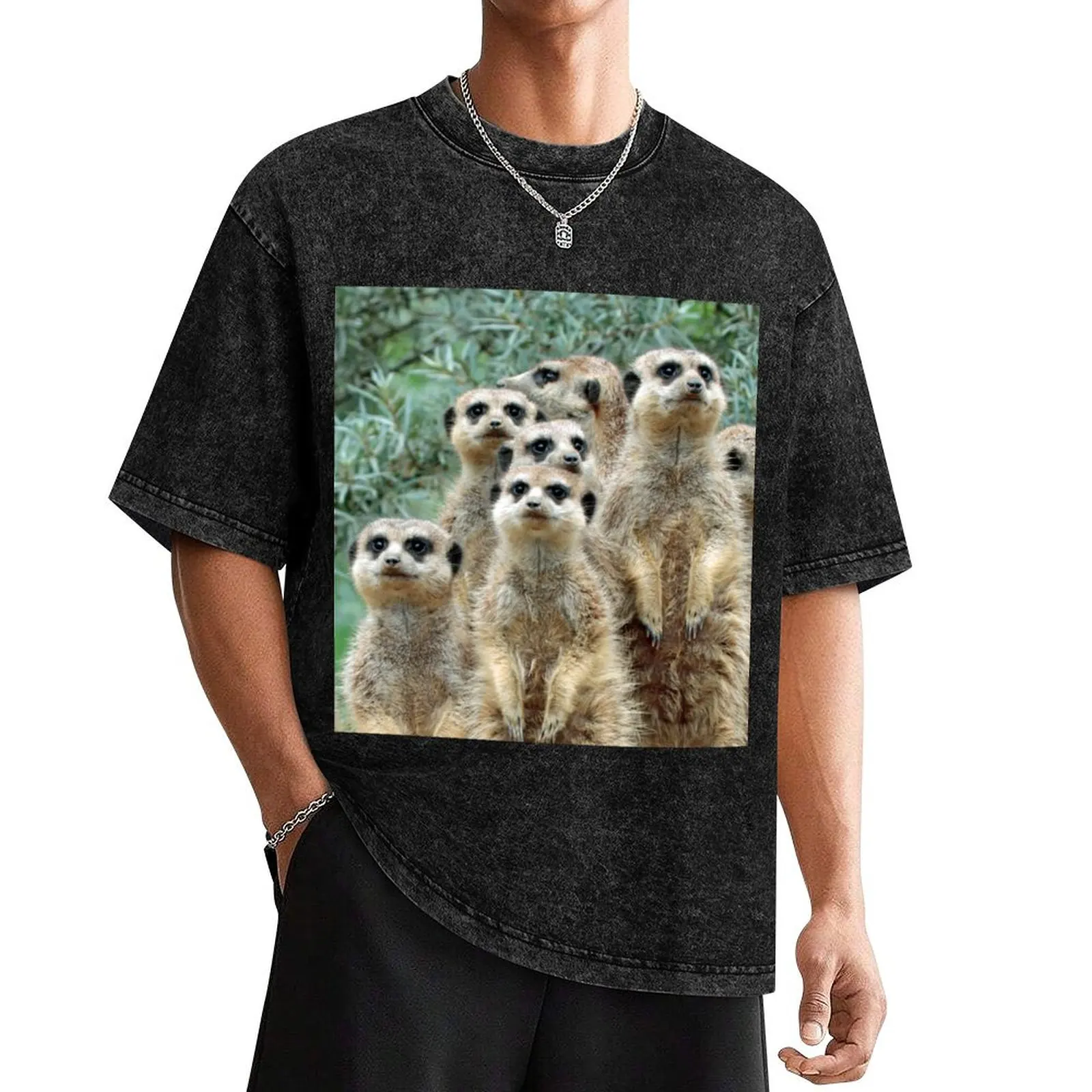 Meerkat 012 T-Shirt for a boy street wear luxury clothes men