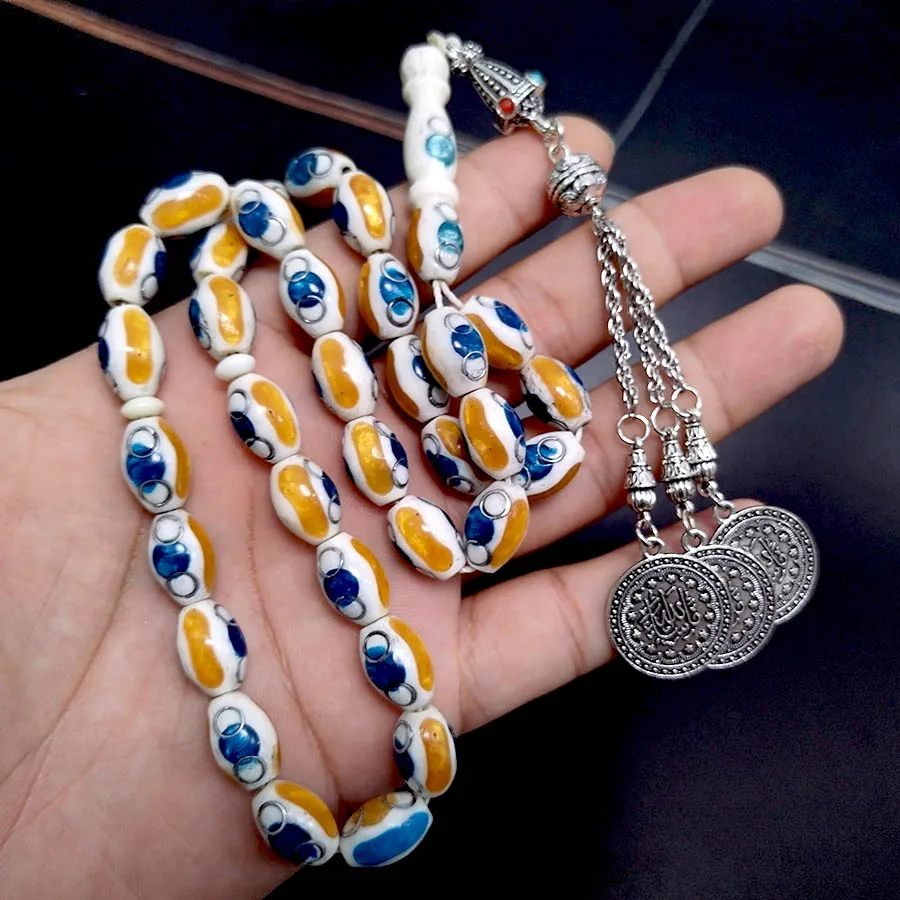 Tasbih Natural Camel bone 33 prayer beads Handmade arabic fashion accessories turkish bracelet