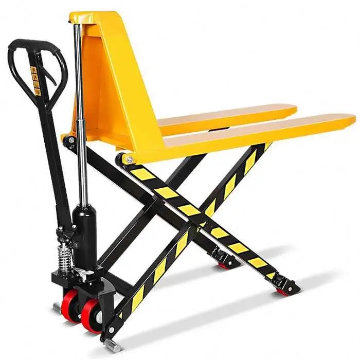 1500kg High Lift Manual Pallet Truck Three Stage Sealed Cylinder Hydraulic Trolley Pallet Lifting Truck