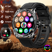 EIGIIS Men Smart Watch 1.43” Big Screen AMOLED IP68 Waterproof Watch with Heart Rate Sleep Tracker Rugged Bluetooth Smartwatch