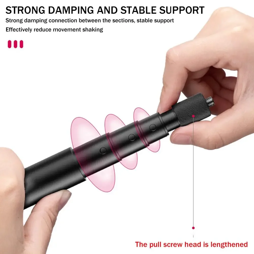 GROUND-MOUNTED ผู้ถือโทรศัพท์มือถือแม่เหล็กสําหรับกอล์ฟขาตั้งขาตั้งกล้องขยาย Selfie Stick ปลั๊กสําหรับสมาร์ทโฟน D6k2