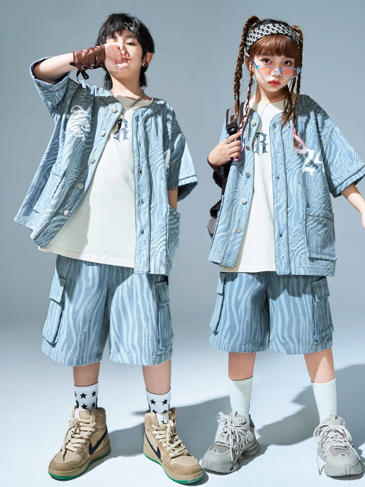 Costumes de salle de RhHip Hop pour enfants, vêtements d'entraînement trempé, vêtements de danse jazz pour garçons et filles, tenues de performance, DQS13580, 2023