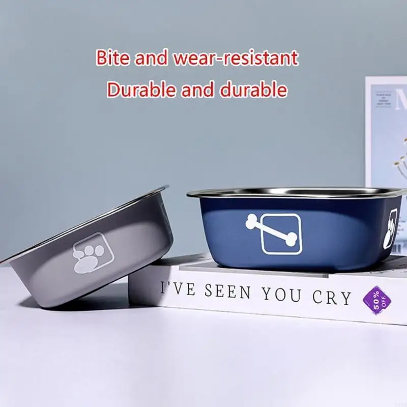 

X4YE Dog Bowl Feeding Bowl Pet Bowl Stainless Steel Bowl Pet Feeding Bowl