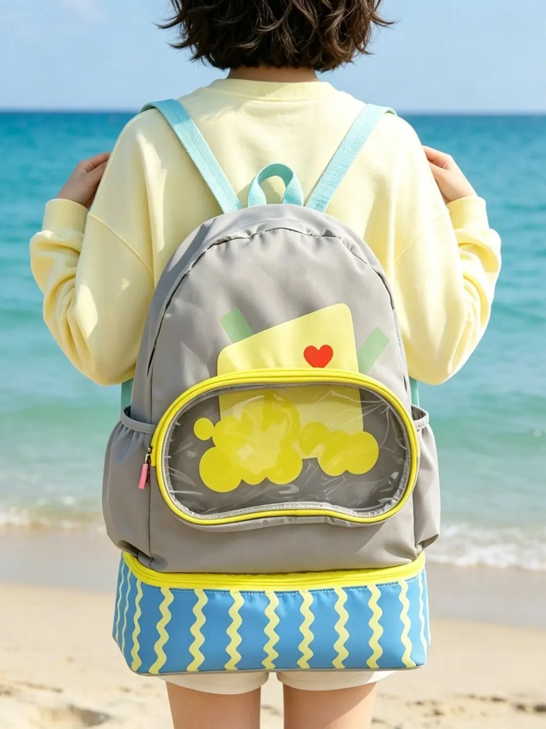 Children's Swimming Storage Bag Dry Wet Separation Lightweight Waterproof Bag Cartoon Swimming Bag Beach Portable Backpack