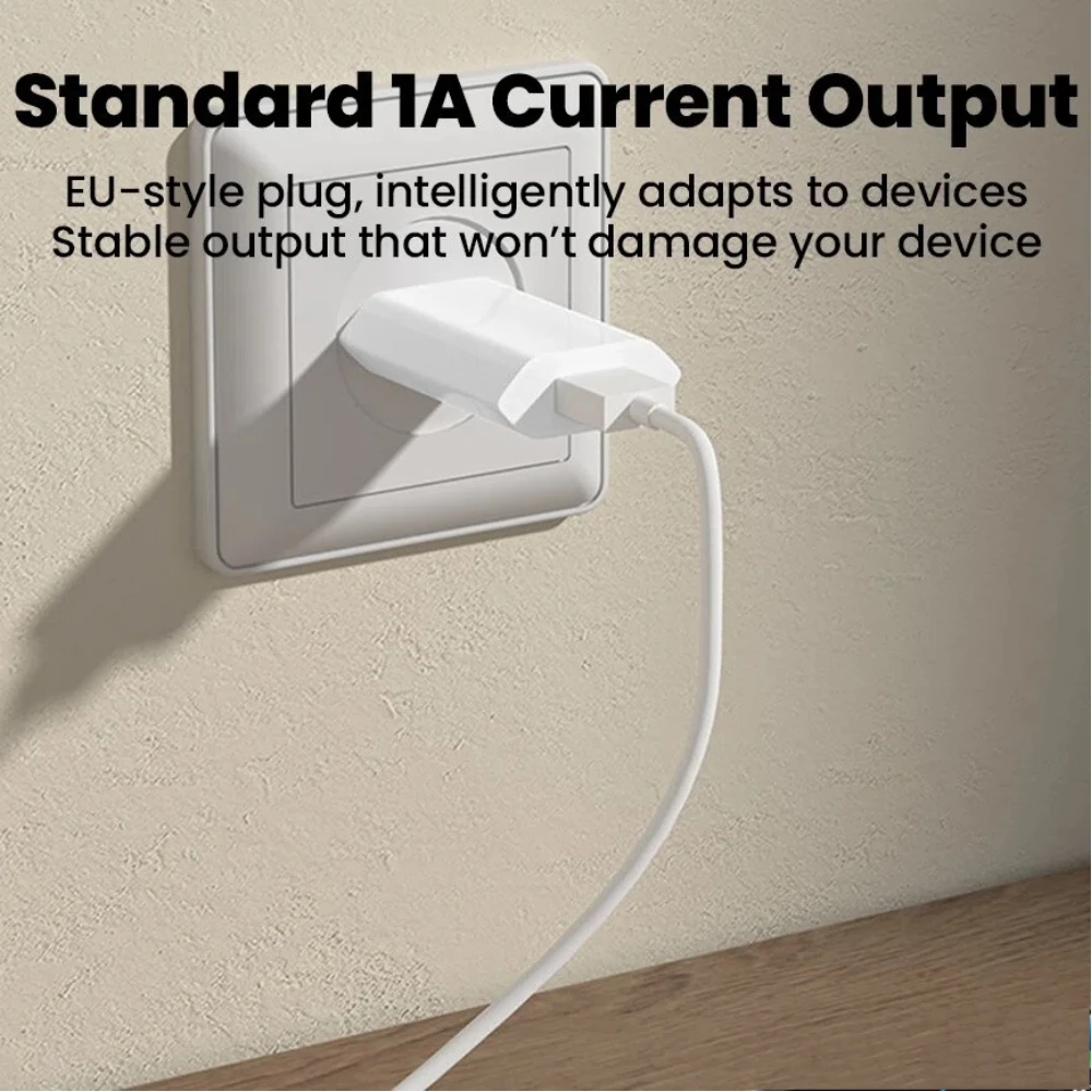 Portable 5V1A USB Charger Mobile Phone Charger EU/US Plug Traver Charger Power Adapter for Bluetooth Earphone Small Fan/Speaker