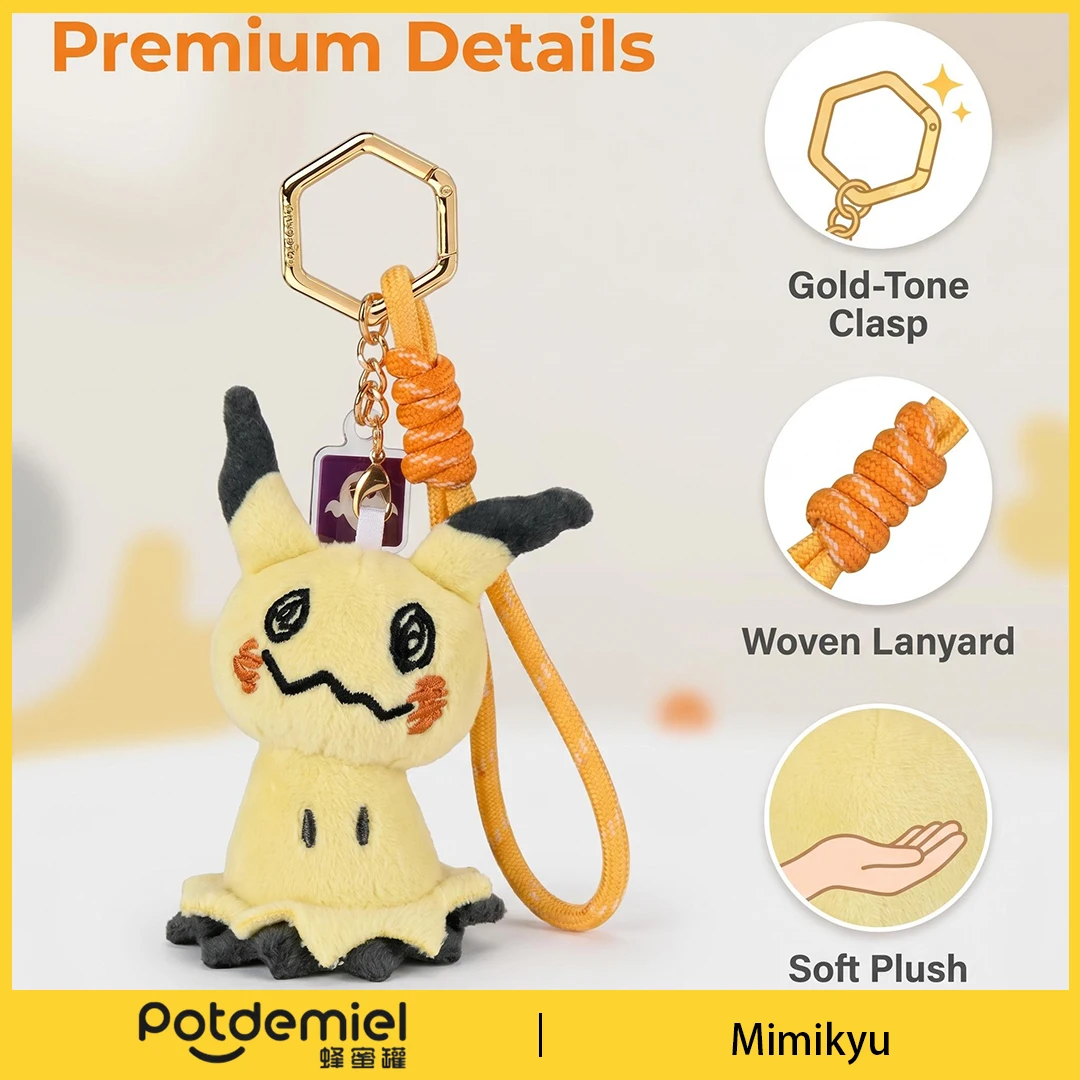 Potdemiel Pokemon Mimikyu Plush Keychain Mysterious Whimsical Cartoon Ornament Gift For Kids Teens Daily Backpack Handbag Decor view 2