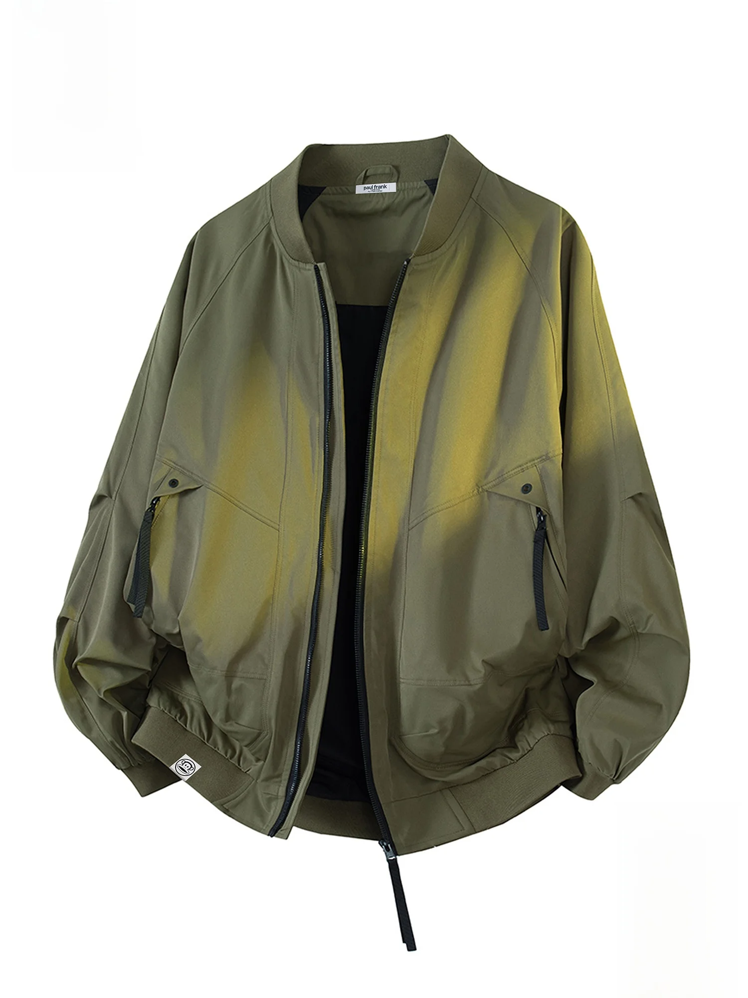 

Мужская весенняя новинка: свободная повседневная куртка-бомбер Paul Frank Monkey однотонного цвета с бейсбольным воротником, из полиэстера, с длинными рукавами, на молнии