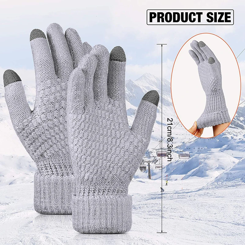 Gants à écran tactile à doigts complets pour hommes et femmes, gants chauds à la mode, adaptés à l'hiver 03/Wear