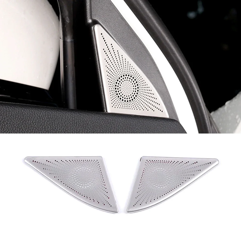 For Haval H6 2021 2022 2023 2024 Window Triangle Pillar Audio Sound Speaker Panel Cover Interior Auto Stainless Steel 3d Sticker