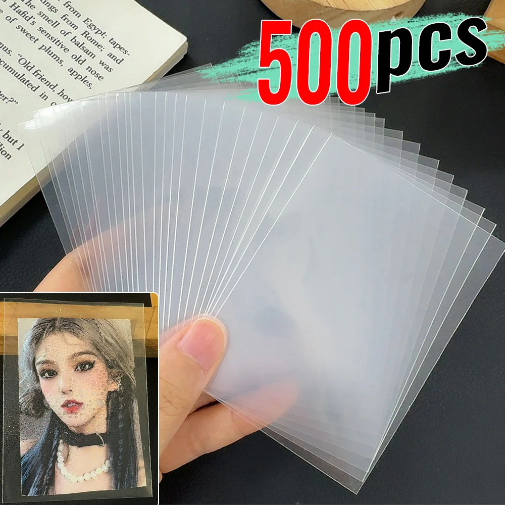500–50 Stück transparente Idol-Album-Kartenhüllen, weiche Schutzhüllen, ideale Sammelkarten, Spielöffnung, Schutz, Karte, Filmaufbewahrung