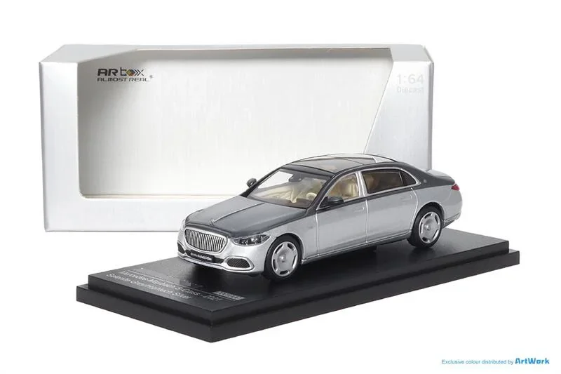 AR BOX 1:64 S-Class Z223 2021 Grey-Silver limited600 Diecast Model Car