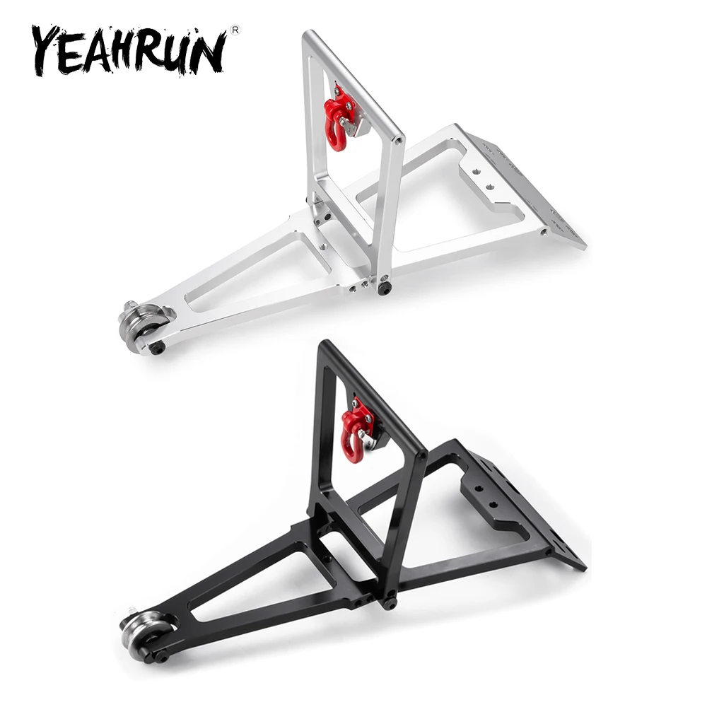 YEAHRUN Winch/Serve Rescue Truck Tow Truck Crane Arm Wrecker DIY Tool for Axial SCX10 D90 TRX-4 Capra LCG 1/10 RC Car Parts